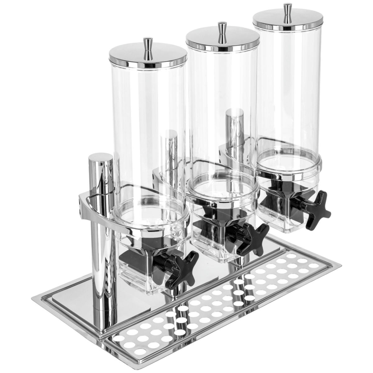 Dispenser per cereali Hamshire doppio GN 1/1 VEGA; 12l, 53x32.5x56.2 cm (LxLxH); argento