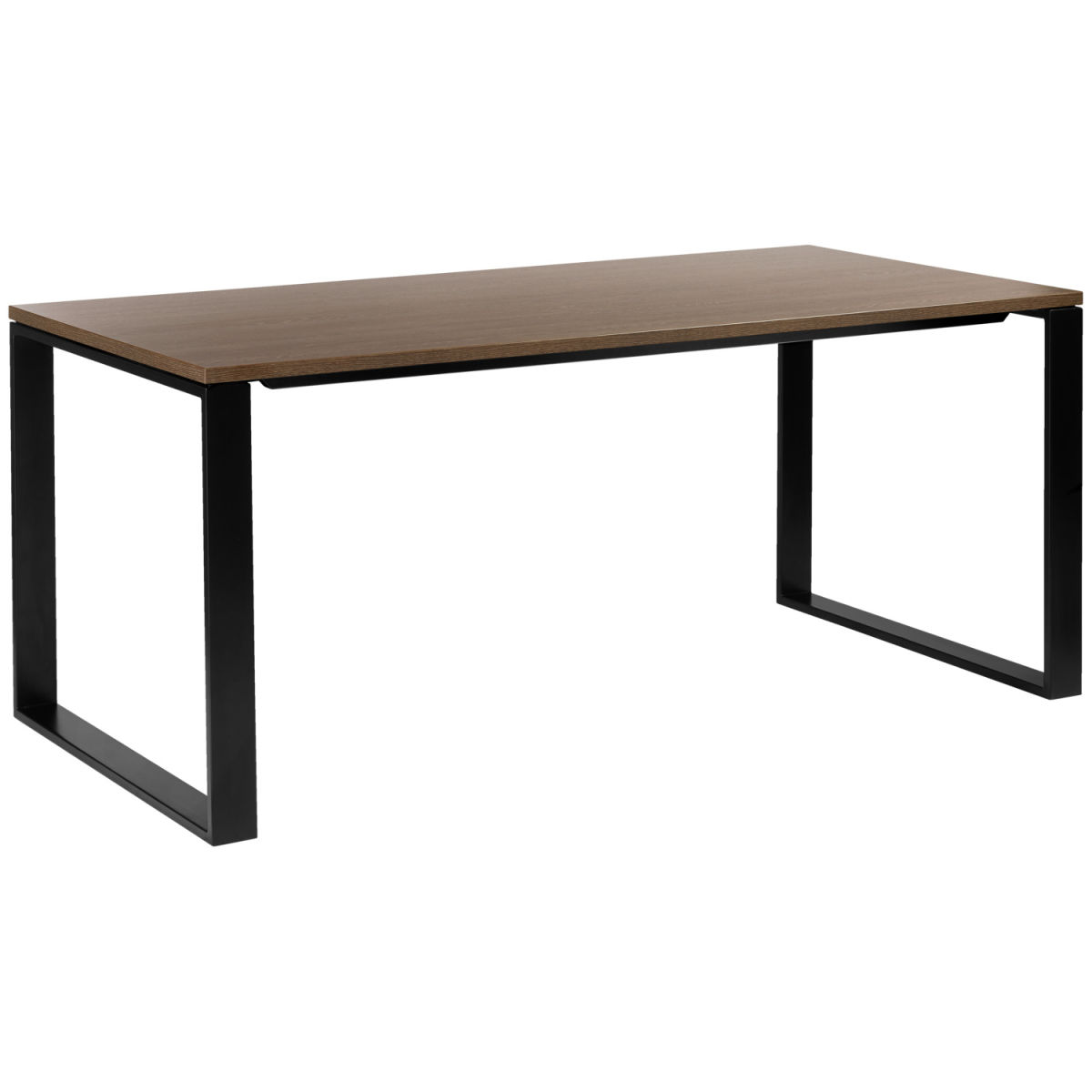 Tavolo Conferencio chiuso VEGA; 180x90x74 cm (LxLxH); Piano tavolo marrone, struttura nero; rettangolare