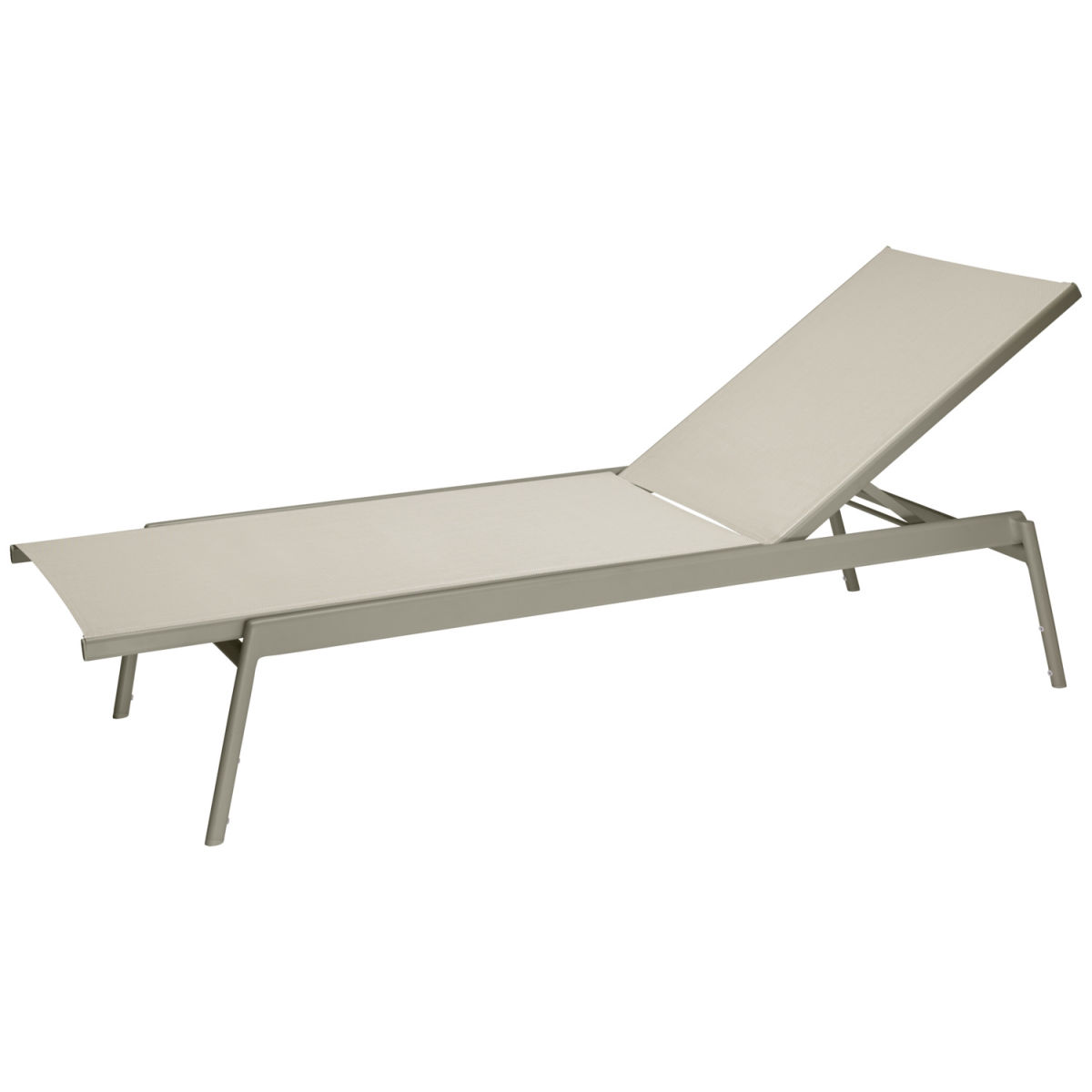 Vega Ligbed Elaris; 200x74x36 cm (LxBxH); zitting taupe, frame taupe