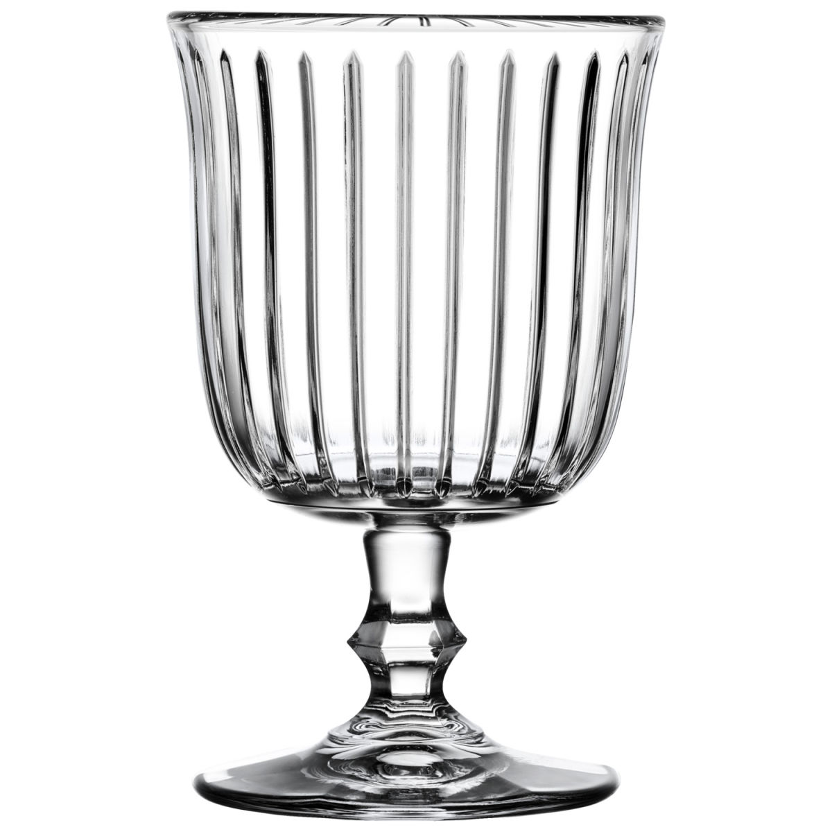 Pasabah&ccedil;e Cognacglas Joy met geribbelde struct; 255 ml, 8.45x12.9 cm (&Oslash;xH); transparant; 4 stuk / verpakking