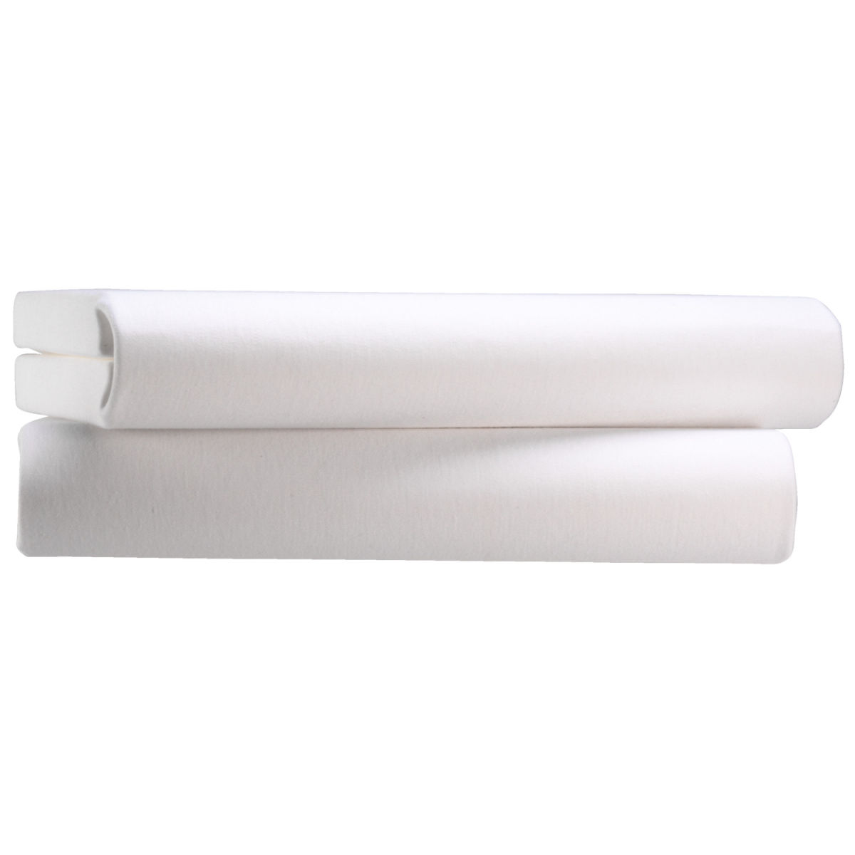 PULSIVA Dra-på-lakan Savannah Interlock-Jersey; 90-100x200 cm (BxL); Vit; 2 Styck / Förpackning