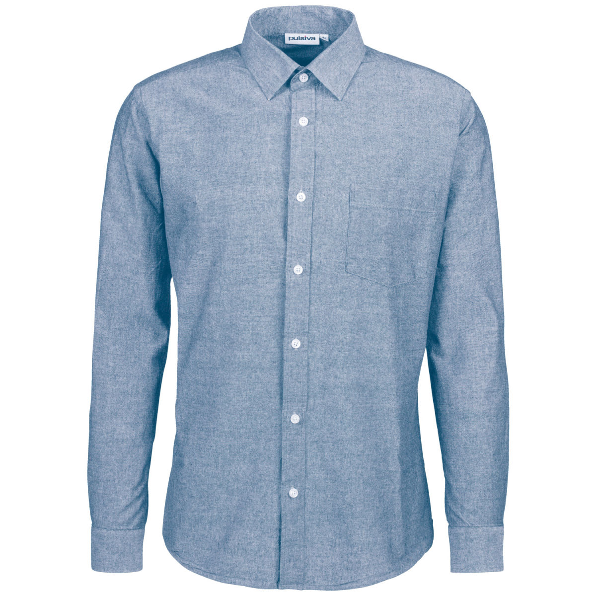 Camicia da uomo Brandan maniche lunghe PULSIVA; Taglia 37/38; blu