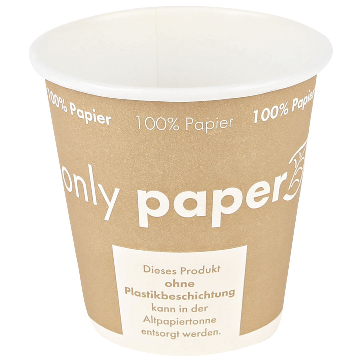 Tazza Only Paper NATUREStar; 150ml, 8x8 cm (ØxH); marrone; 50 pz. / confezione