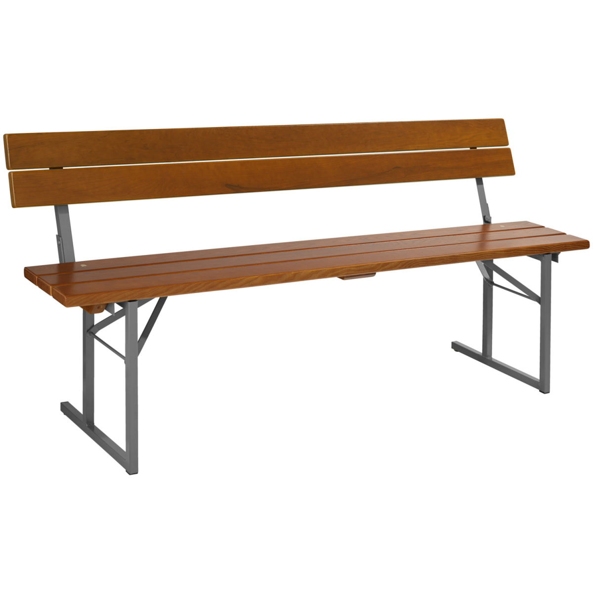 VEGA Outdoor Sitzbank Expose 180x46x81 cm (BxTxH); Sitz nussbaum, Gestell anthrazit