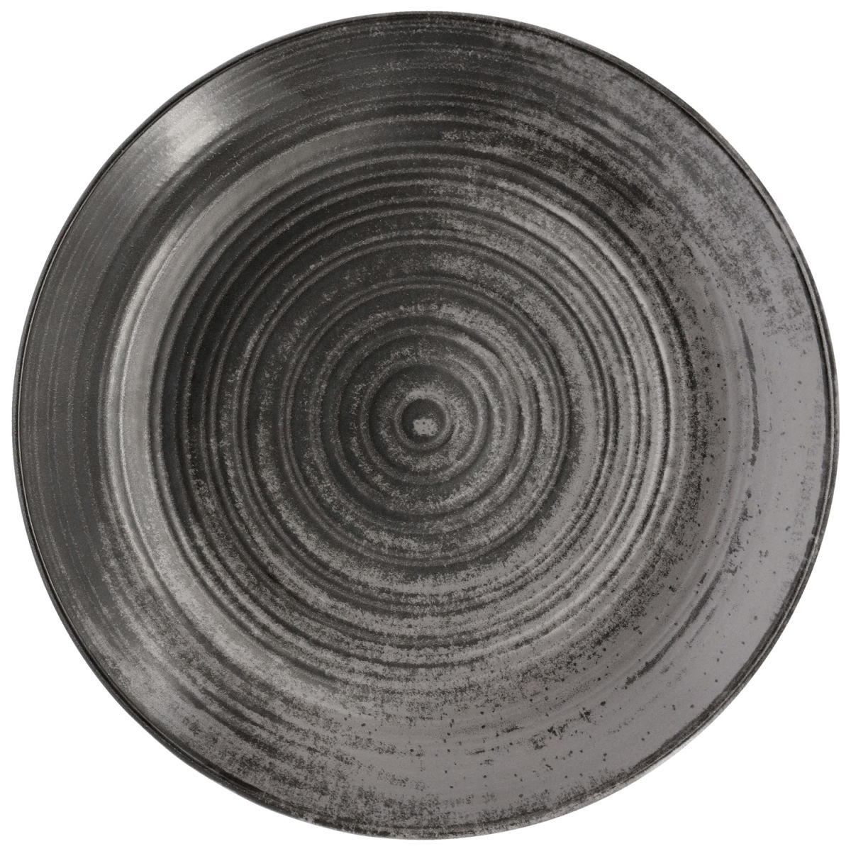 Plato llano Etana VEGA; 25 cm (Ø); gris; redonda; 6 pz. / Paquete