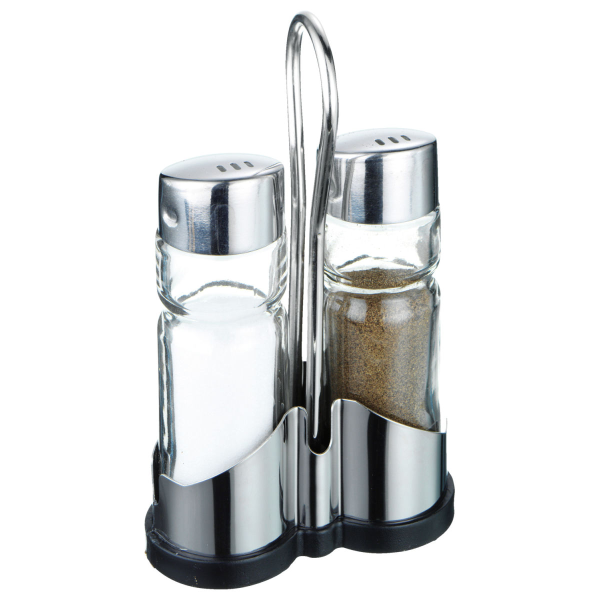 PULSIVA Kryddställ Molto 3 delar; 4 cl, 7.5x13x3.5 cm (BxHxD); Silverfärg/Transparent; 6 Set / Förpackning