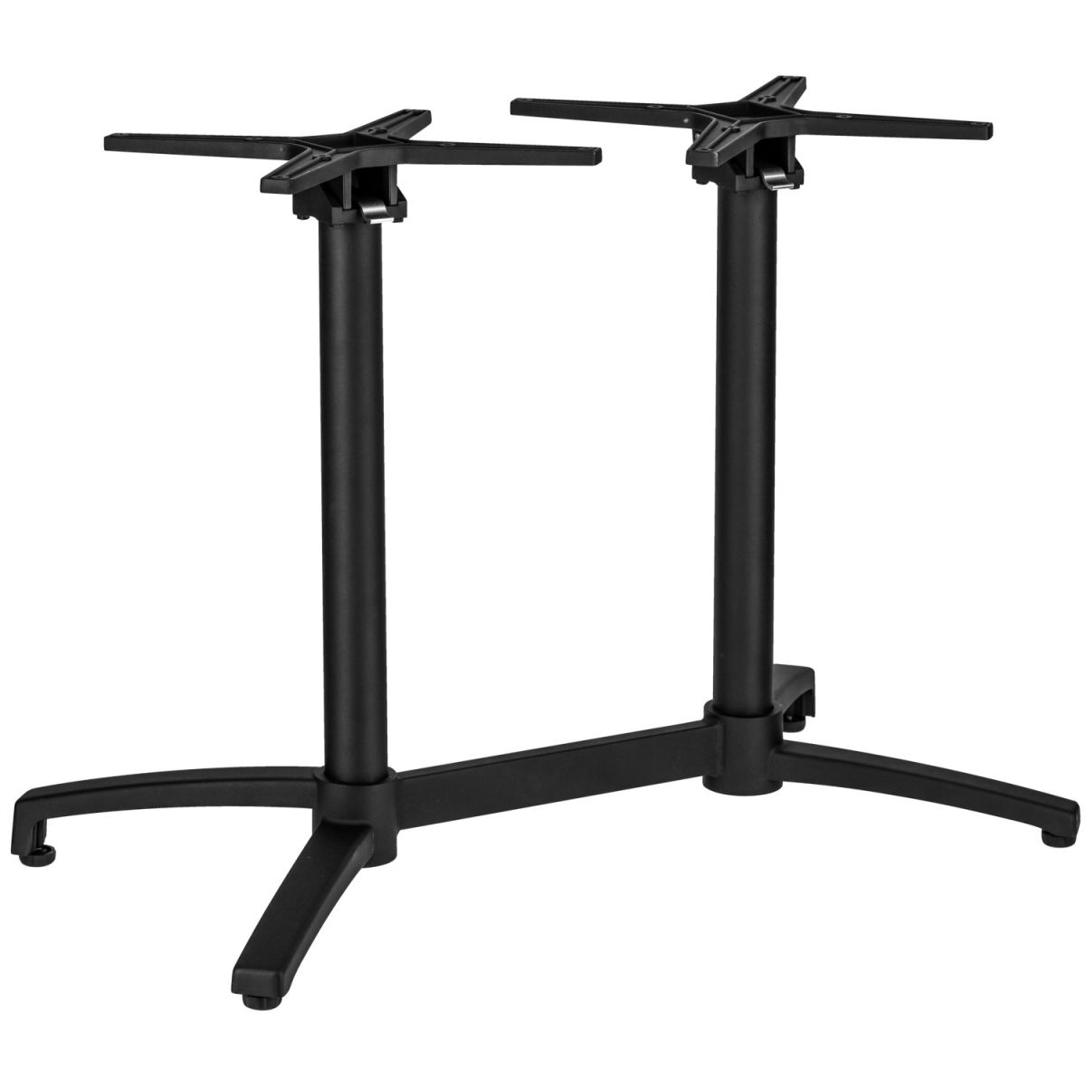 Base tavolo quadra doppia pieghevole Taipa VEGA; 50x95x72 cm (LxLxH); nero