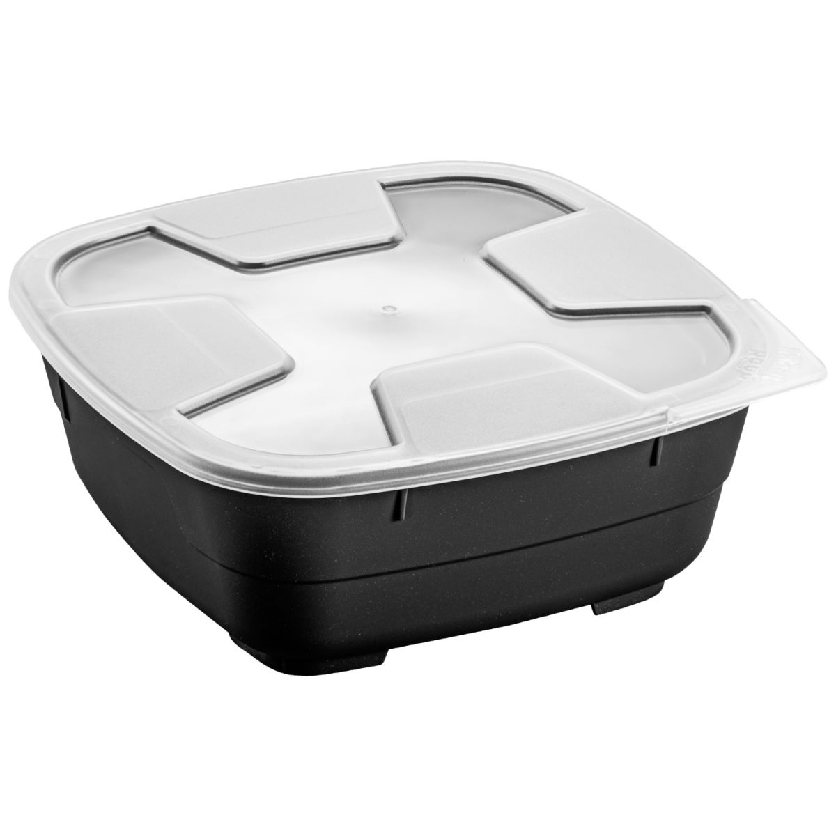 Contenitore take-away riutilizzabile Goodbowl Thermohauser; 1300ml, 18.5x18.5x7.6 cm (LxLxH); antracite; 5 pz. / confezione