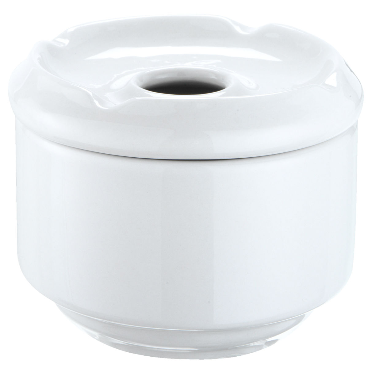 Posacenere antivento in porcellana PULSIVA; 10.5x7.5 cm (ØxH); bianco; rotonda; 6 pz. / confezione