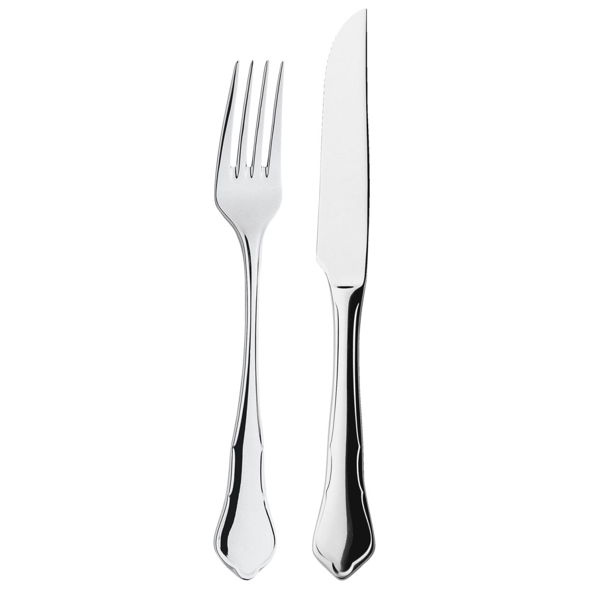 PULSIVA Steakbestek-Set Malaga II  24-delig; zilver, Handvat zilver