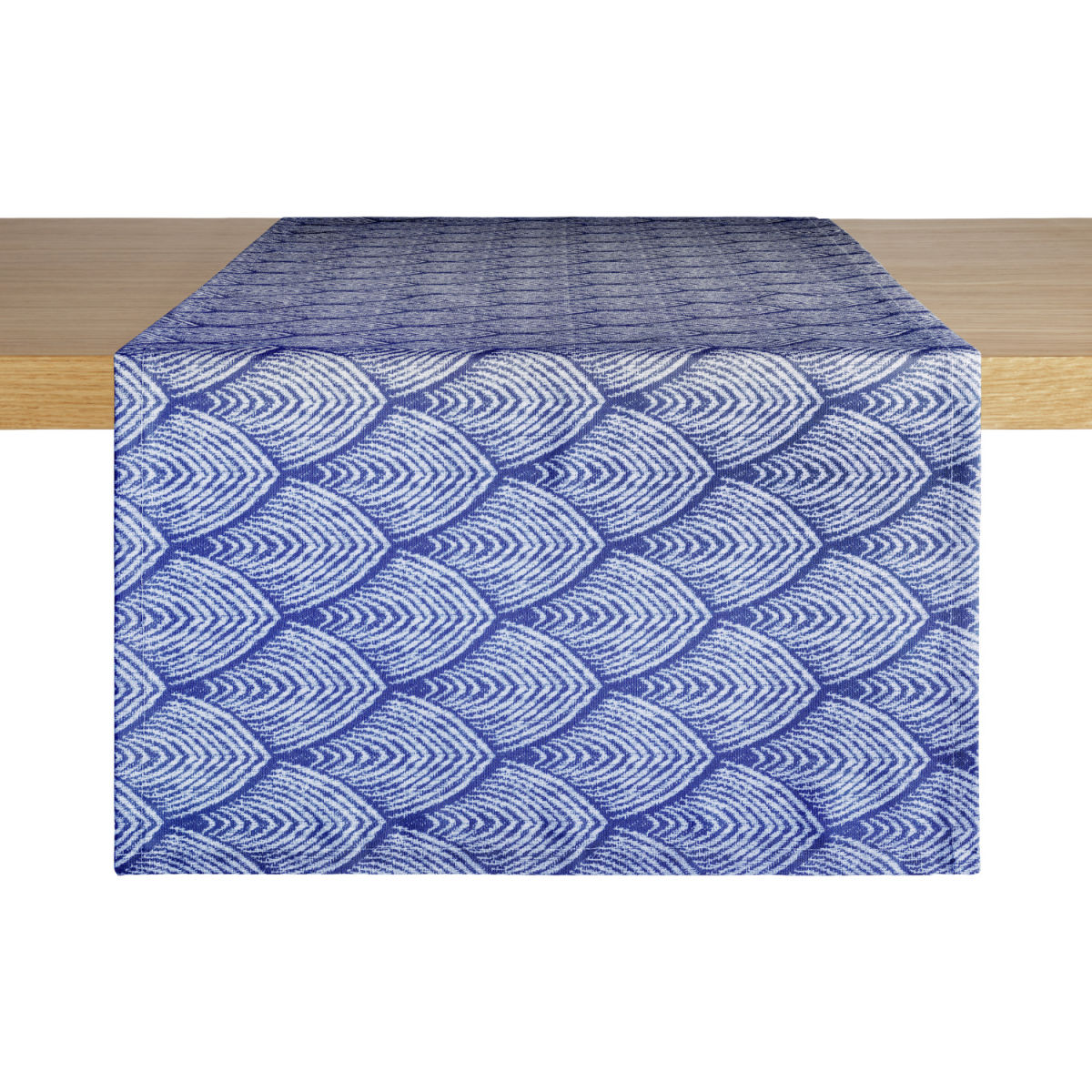 Runner Leaf ERWIN M.; 40x130 cm (LxL); blu; rettangolare