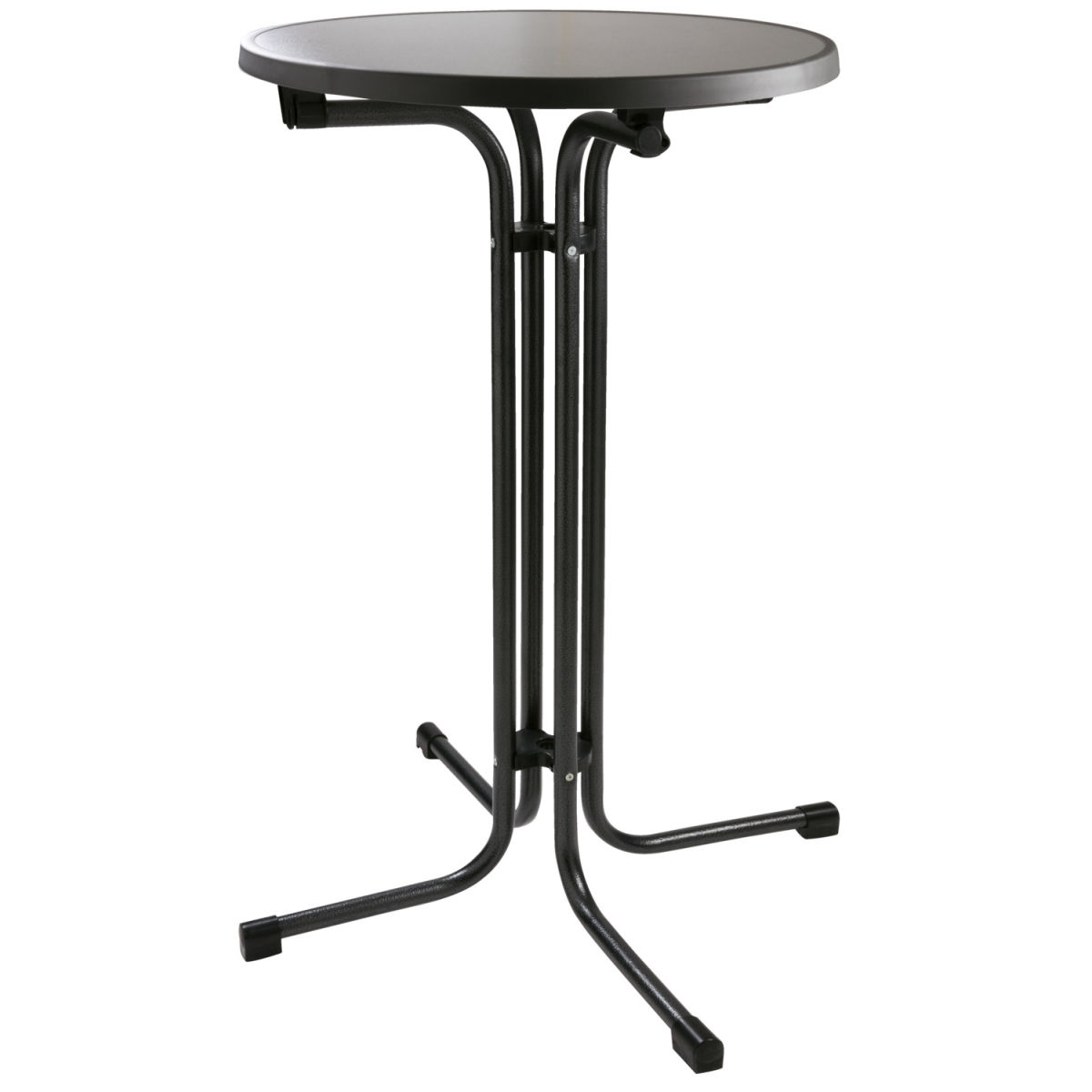 Tavolo alto mangiainpiedi pieghevole Circle PULSIVA; 80x110 cm (ØxH); antracite; rotonda