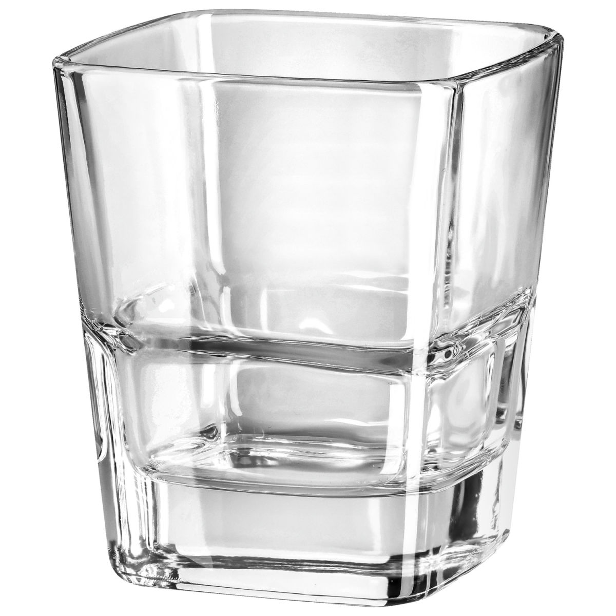 Tumbler Palladio Quadro impilabile Borgonovo; 280ml, 8x9.3 cm (ØxH); trasparente; 6 pz. / confezione