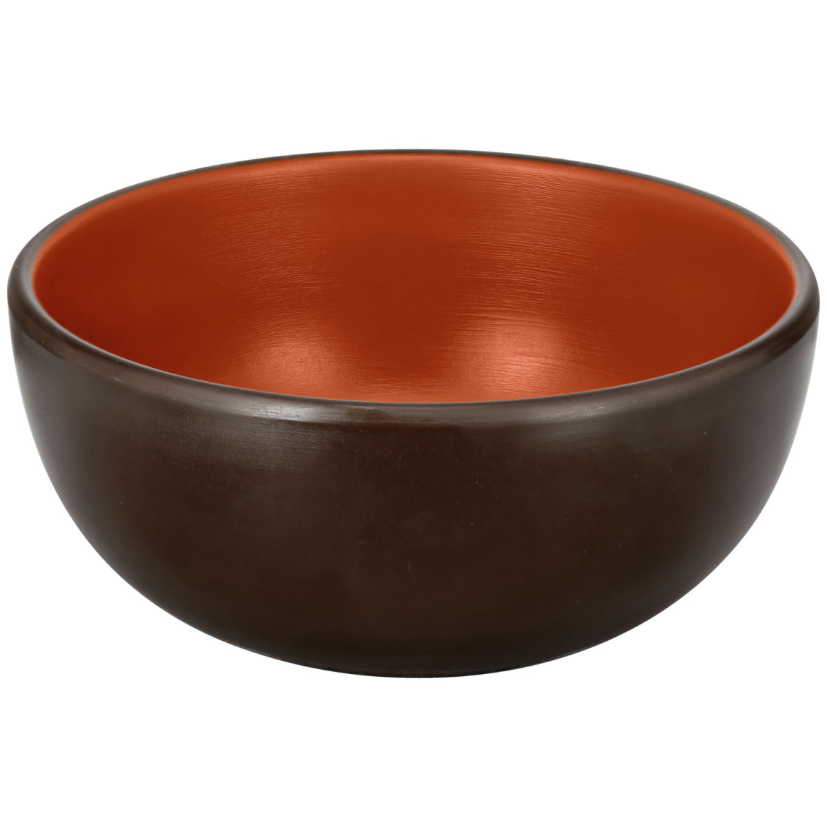 Cuenco Levana PULSIVA; 380ml, 12.5x5.5 cm (ØxAt); terracota/negro; redonda; 6 pz. / Paquete