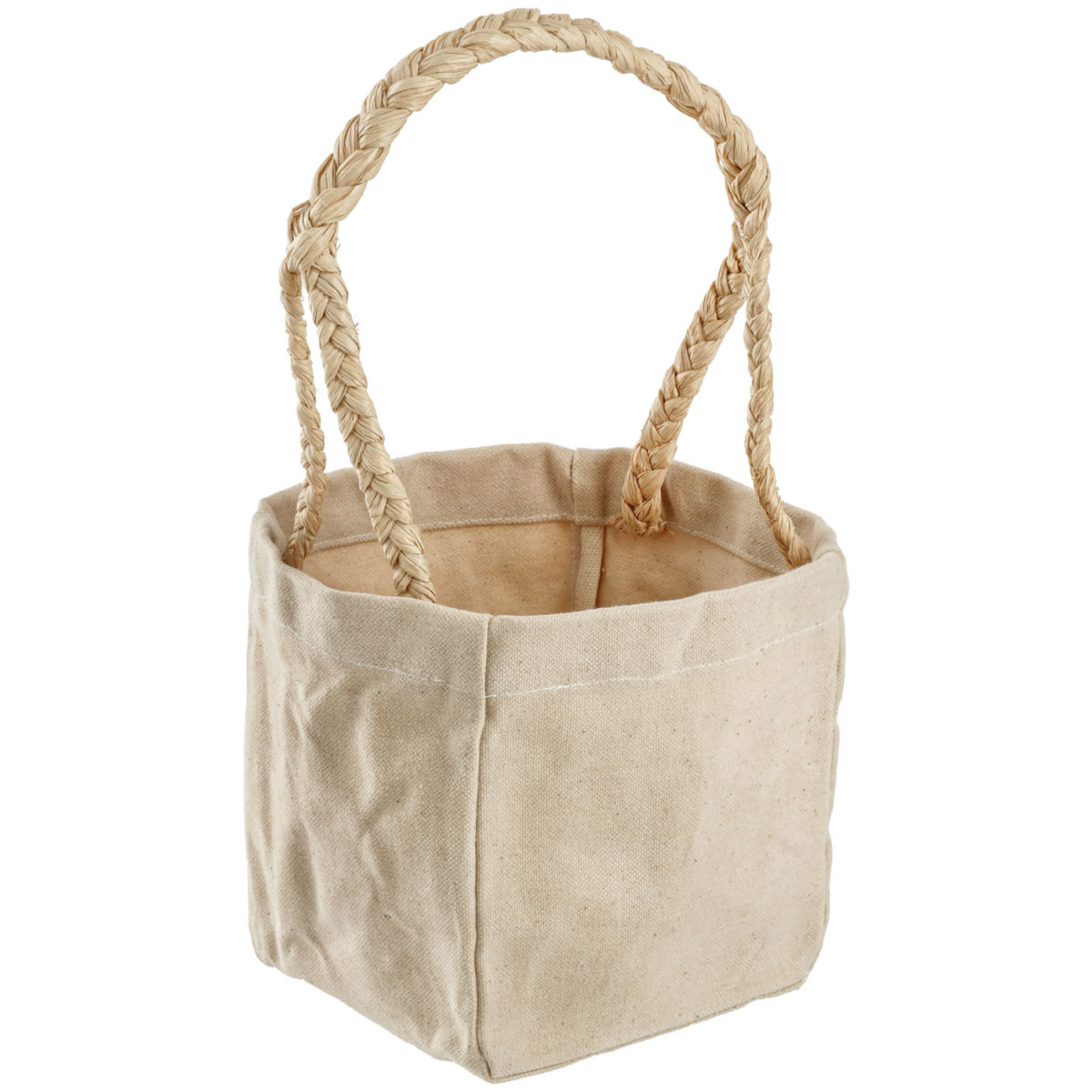 Cestino portaoggetti Agnis; 15x15x15 cm (LxLxH); naturale; quadrata