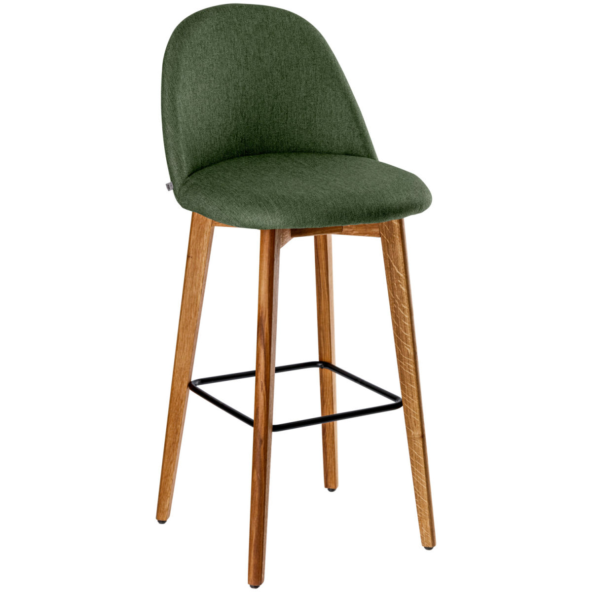 VEGA Barstuhl Alwin 47x48x111 cm (BxTxH); Sitz grün, Gestell eiche/natur