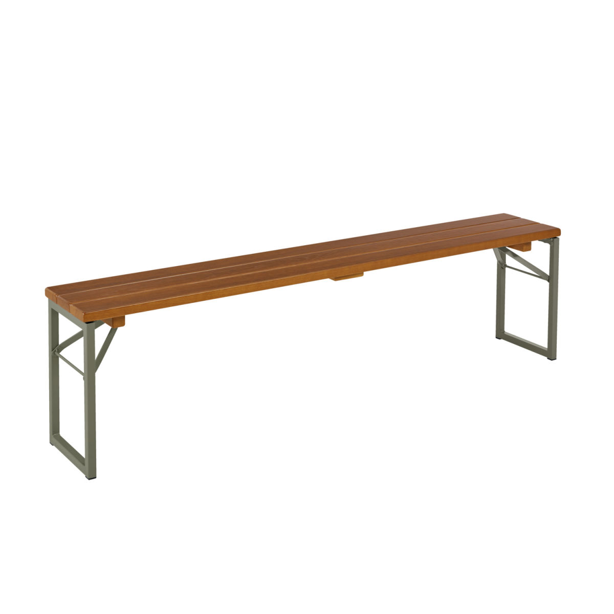 VEGA Outdoor Sitzbank Expose 180x30x48 cm (BxTxH); Sitz nussbaum, Gestell anthrazit