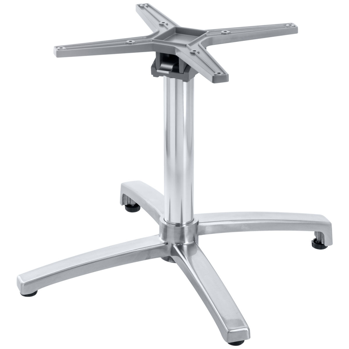 Base per tavolino da esterno Alu pieghevole VEGA; 66x66x50 cm (LxLxH); argento