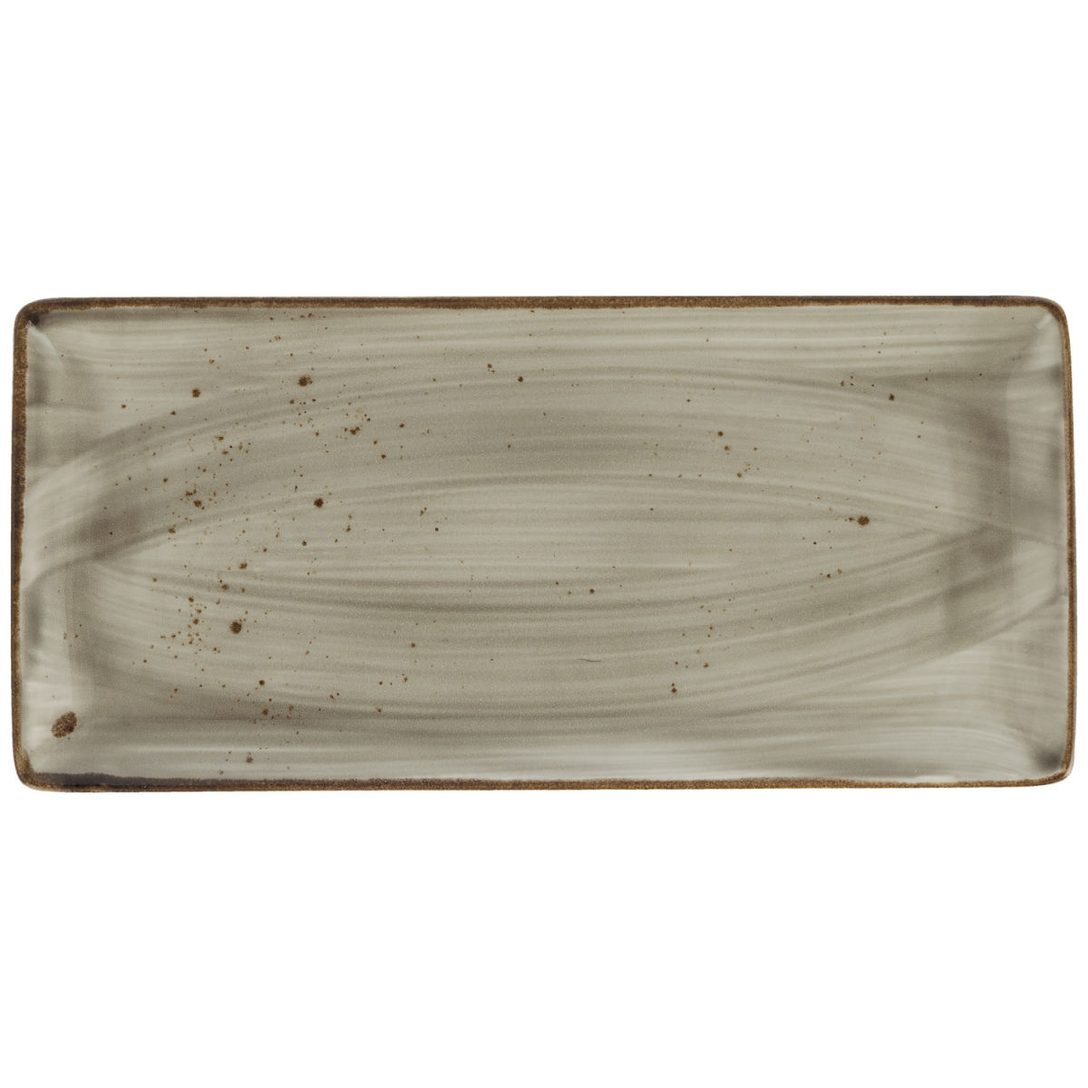 Piatto da servizio Nebro VEGA; 33.5x16 cm (LxL); grigio; 3 pz. / confezione