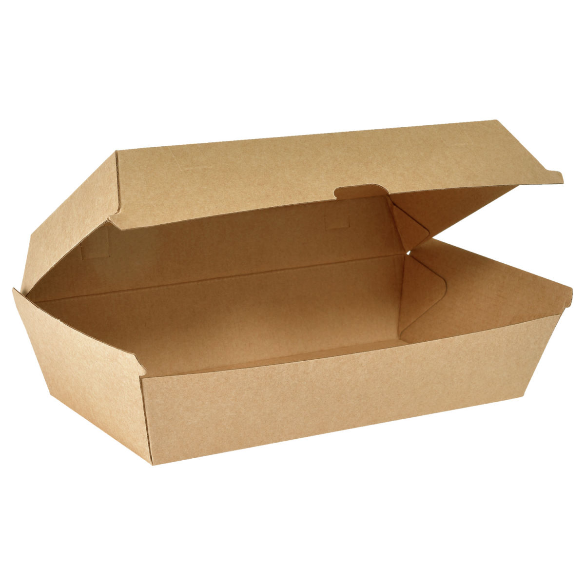 Scatola Menu FSC®  Clam DUNI; 1100ml, 20.5x10.7x7.9 cm (LxLxH); marrone; 45 pz. / confezione