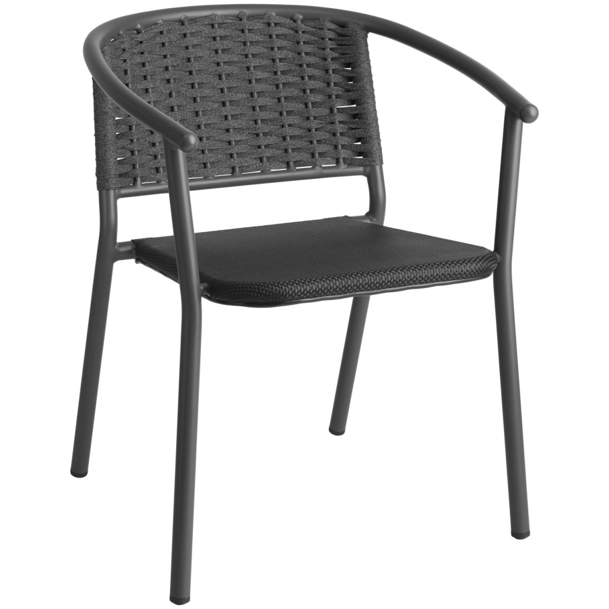 VEGA Terrassenstuhl Tacoma 57x64x73 cm (BxTxH); anthrazit; 2 Stück / Pack