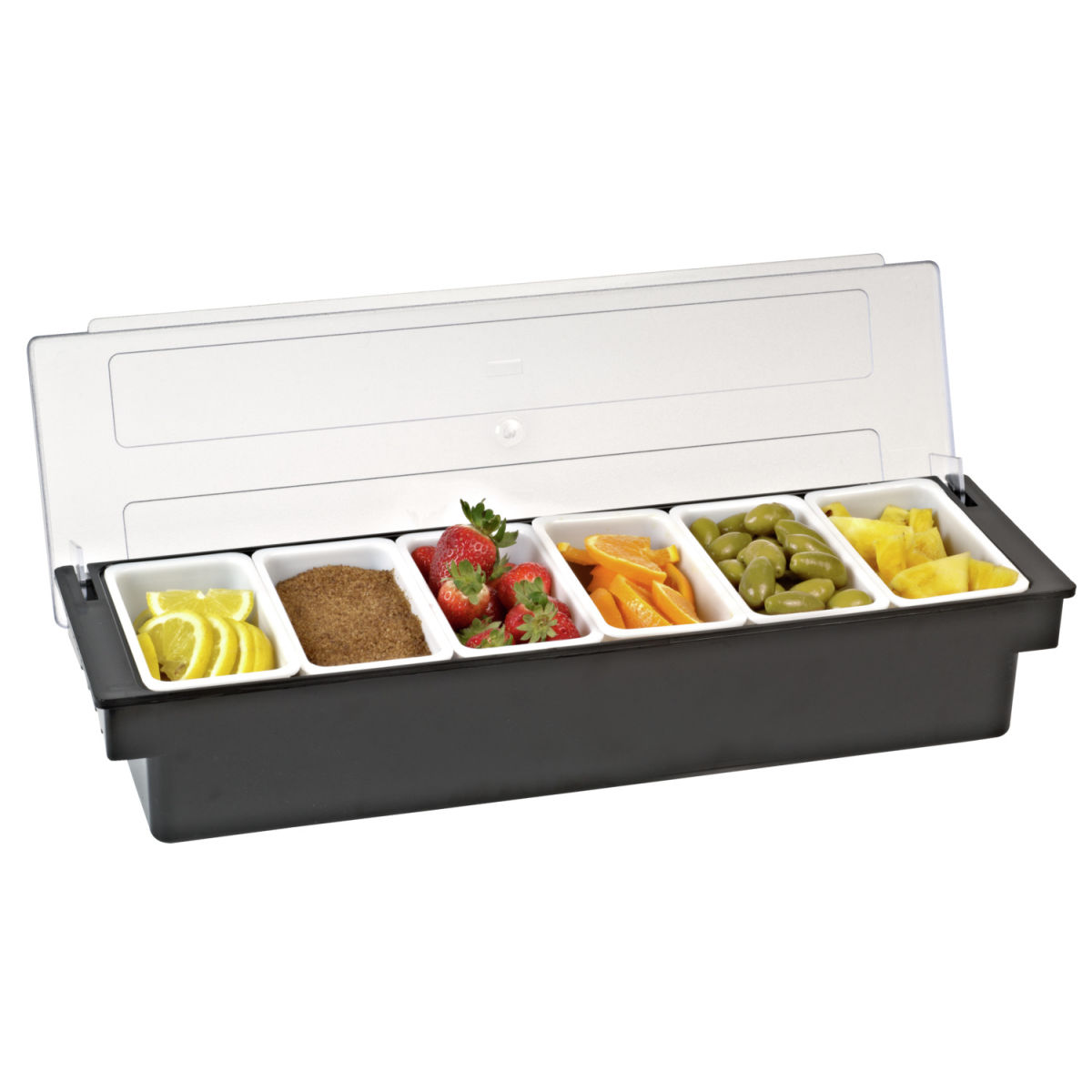 PULSIVA Zutatenbehälter 2.7 l, 50x16x9 cm (LxBxH); schwarz/weiß