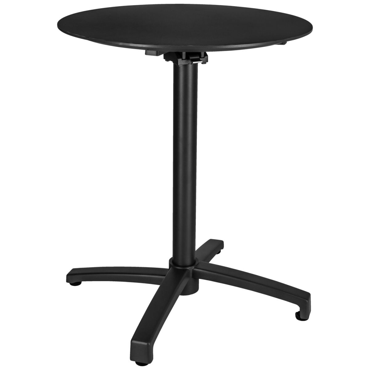 VEGA Utebord i aluminium Taipa runt; 60x72 cm (ØxH); Bordsskiva Svart, Ram Svart; Rund