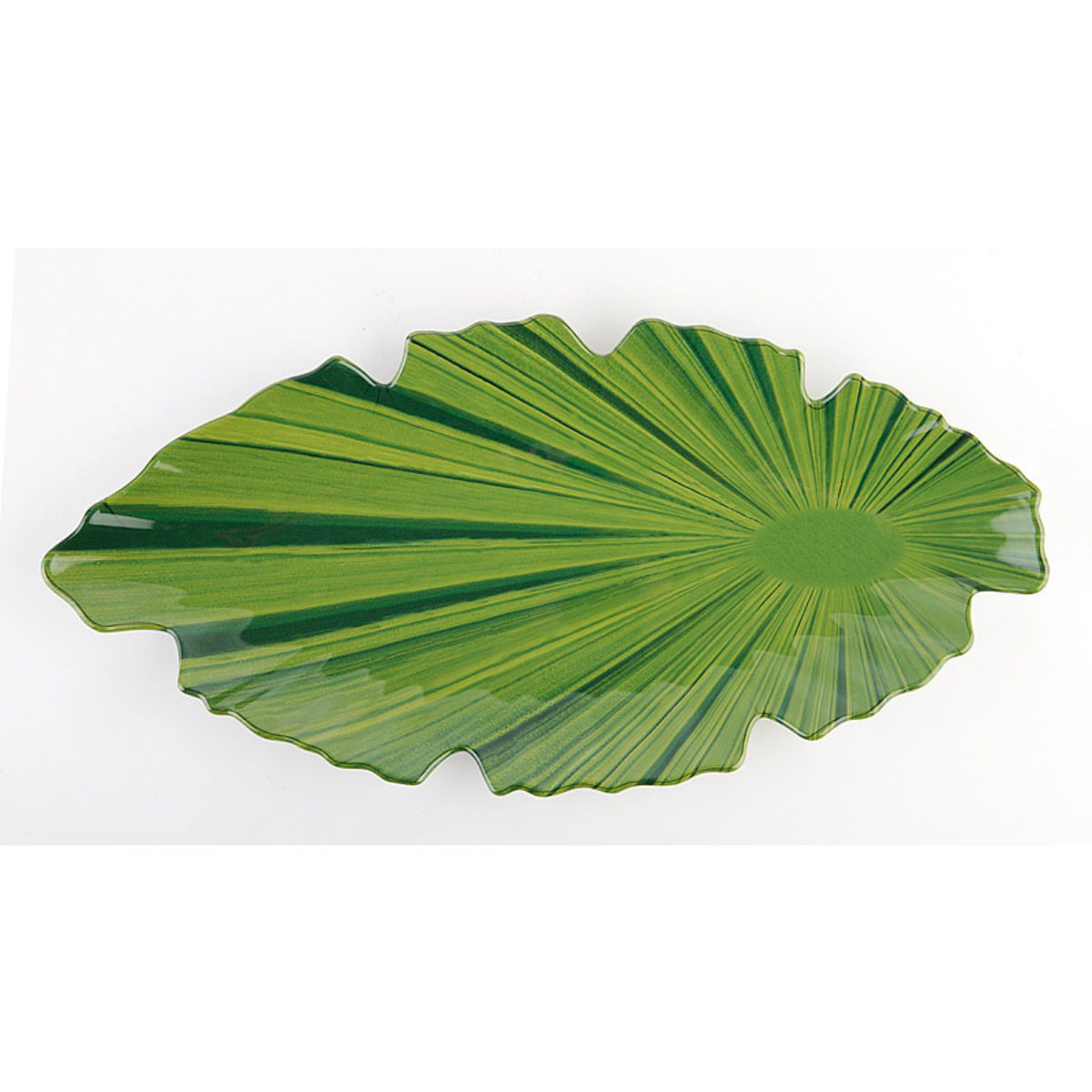 Ciotola a forma di foglia Natural Collection ovale APS; 52x25x4 cm (LxLxH); verde; ovale