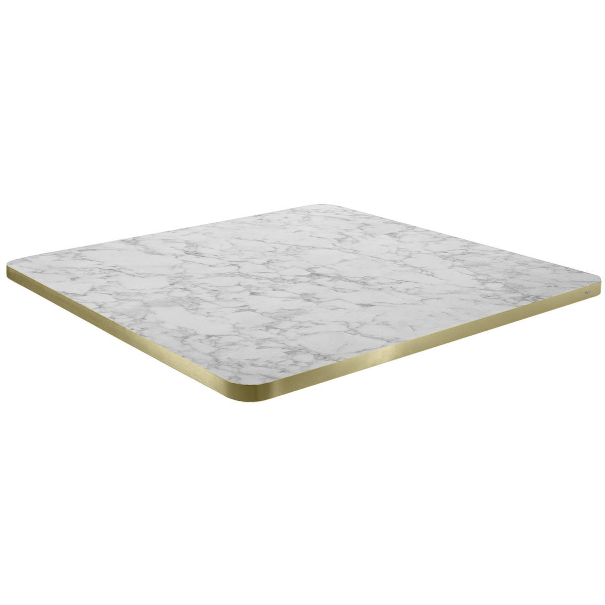 VEGA Indoor-Tischplatte Marvani quadratisch 60x60x2.5 cm (LxBxH); gold/weiß/marmoriert; quadratisch