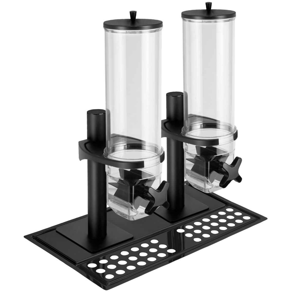 Dispenser per cereali Hamshire doppio GN 1/1 VEGA; 8l, 53x32.5x56.2 cm (LxLxH); nero