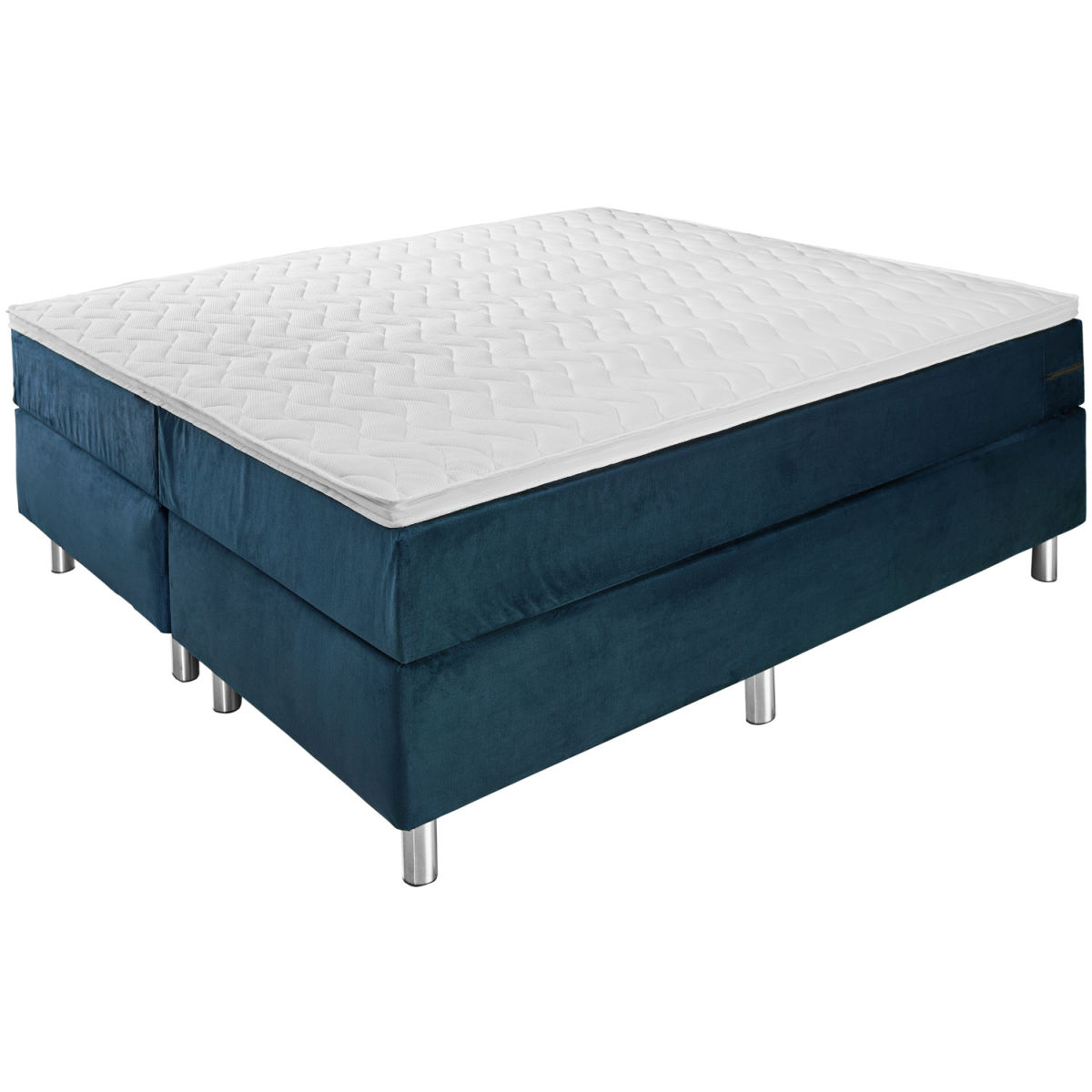 Letto componibile Basic velluto, senza testiera ERWIN M.; 180x200x63 cm (LxLxH); blu scuro; duro