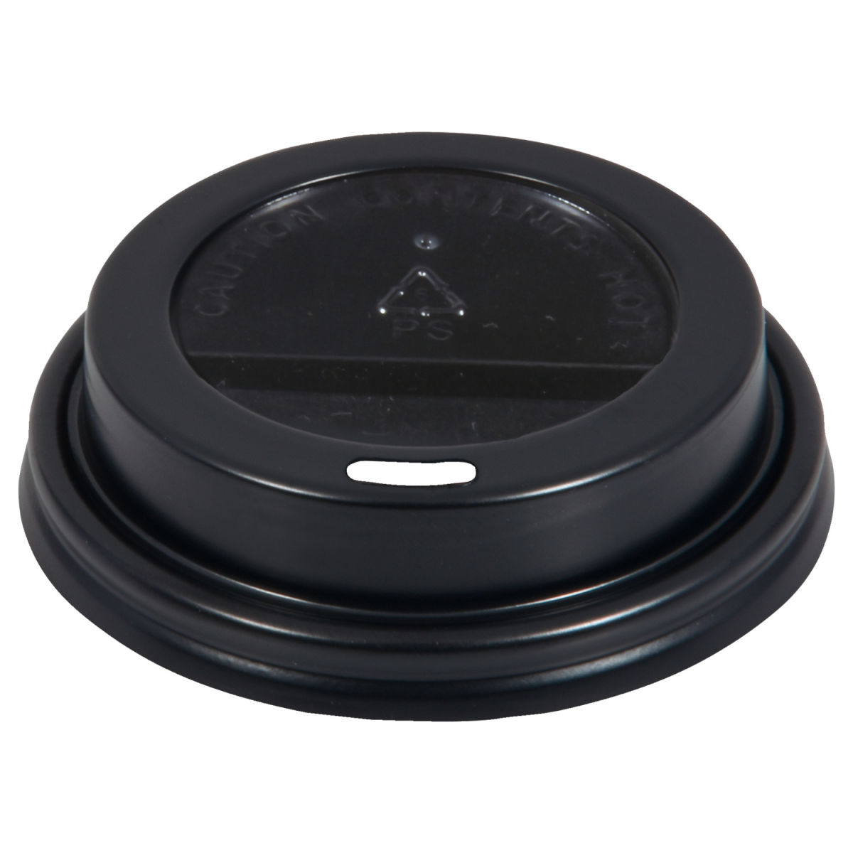 Coperchio a cupola per tazze To Go Cafe Crema PULSIVA; 7.3x1.8 cm (ØxH); nero; 100 pz. / confezione