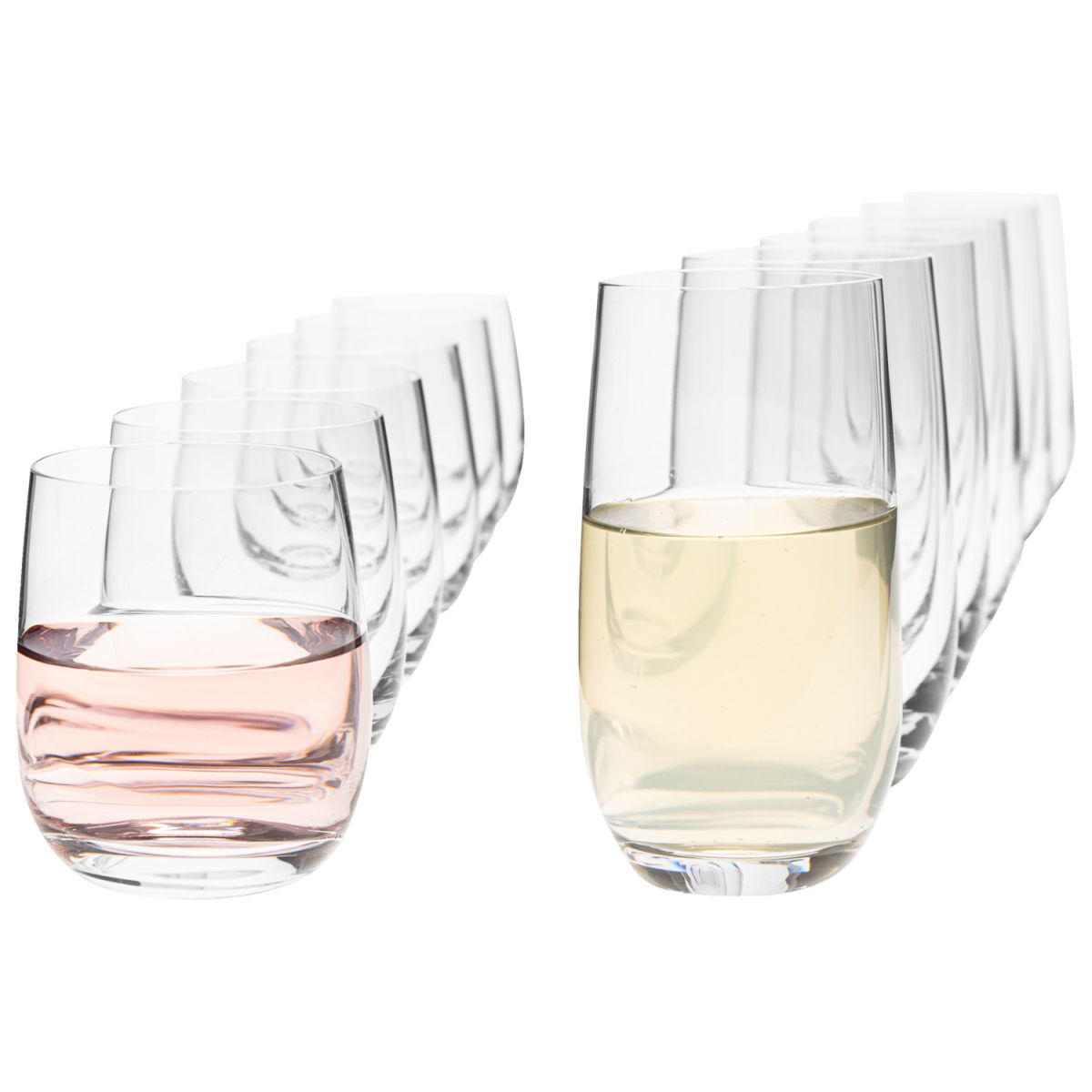 Set bicchieri Theresa 12 pezzi VEGA; 350ml, 7.8x13.2 cm (ØxH); trasparente