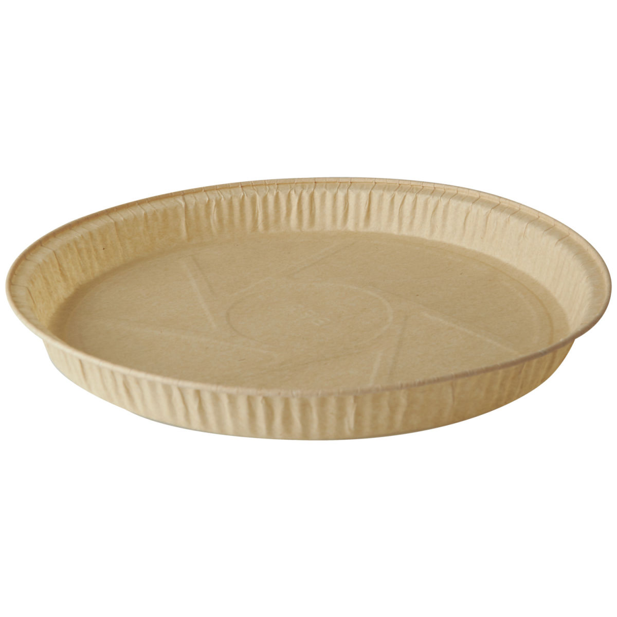 Molde Pure redondo PAPSTAR; 835ml, 24.6x2.3 cm (ØxAt); marrón; redonda; 100 pz. / Paquete