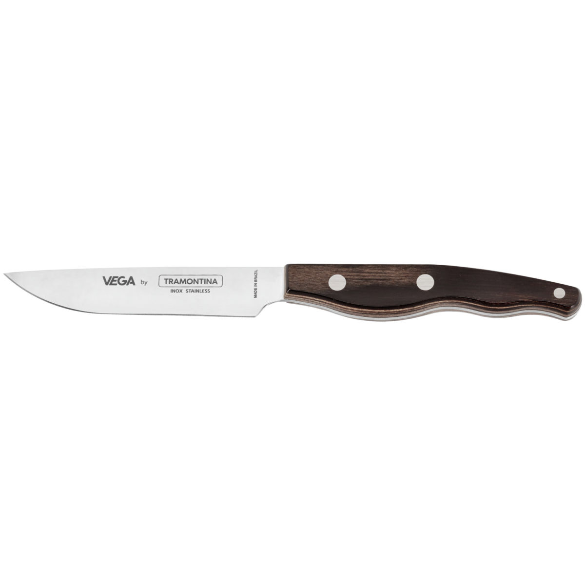 Vega Pizza-/steakmes San Antonio; 23.5 cm (L); bruin, Handvat bruin; 6 stuk / verpakking