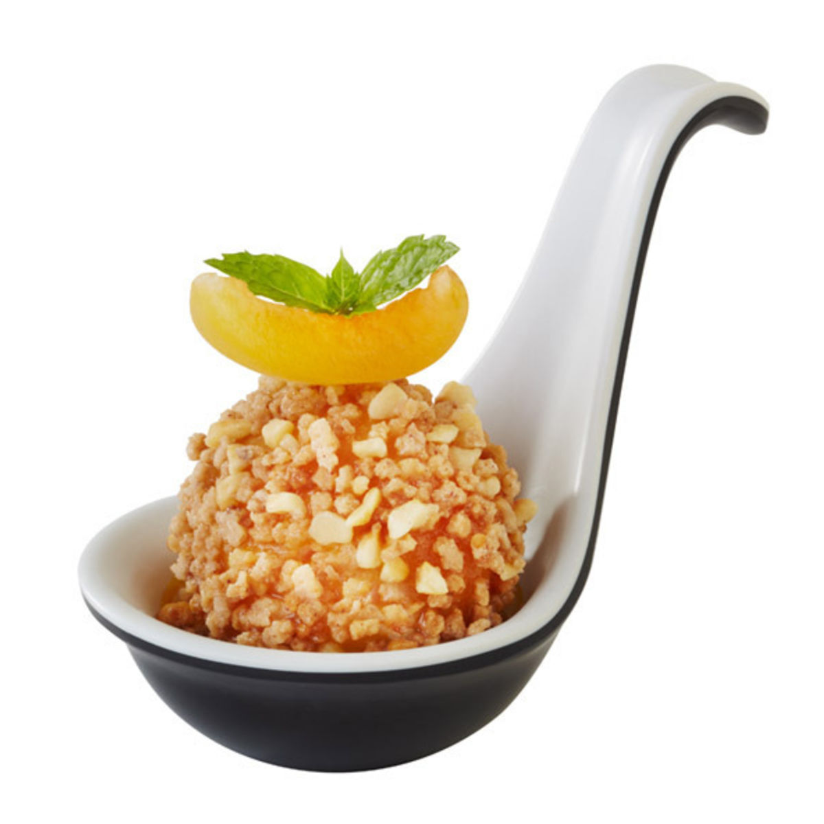 Cucchiaio Halftone APS; 20ml, 5.5x7 cm (ØxH); nero/bianco; rotonda; 24 pz. / confezione