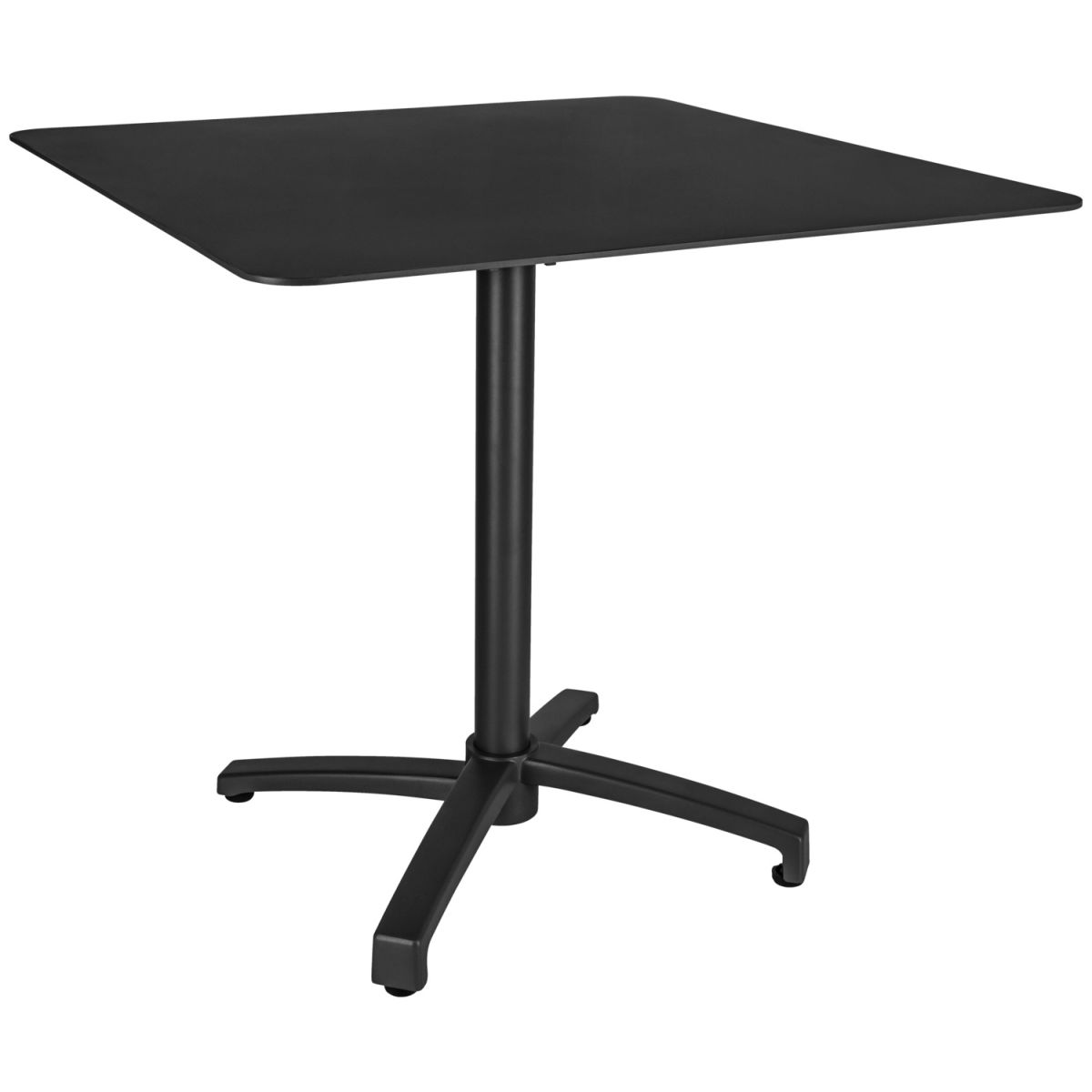 VEGA Utebord i aluminium Taipa kvadratiskt; 80x80x72 cm (LxBxH); Bordsskiva Svart, Ram Svart; Kvadratisk