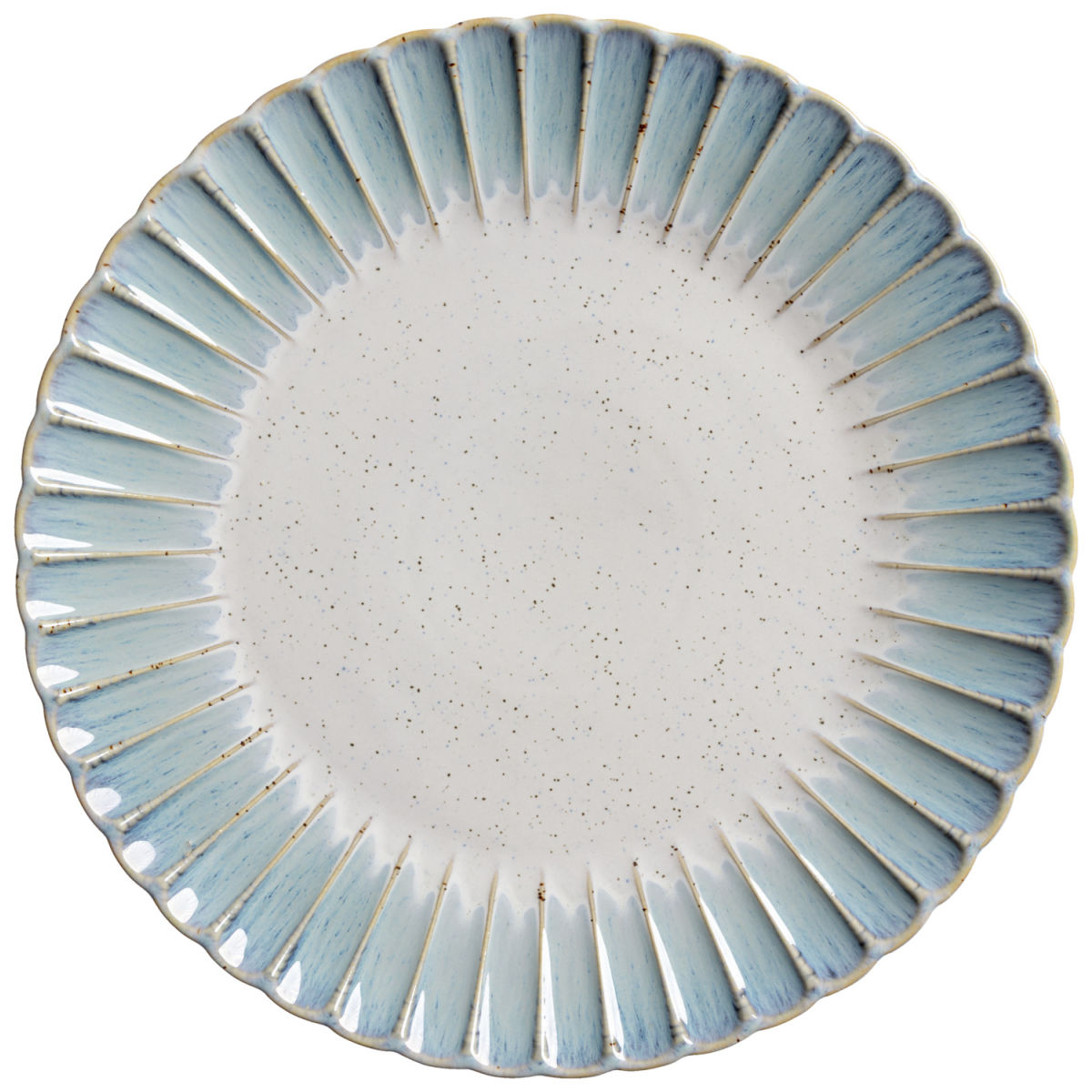 VEGA Teller Flora flach 33.8x3.4 cm (ØxH); blau/beige; rund; 4 Stück / Pack