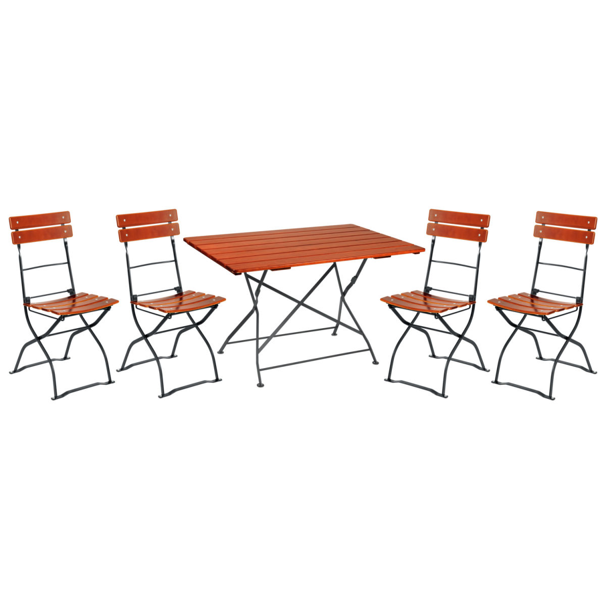 VEGA Outdoor Sitzgruppe Bavaria 5-teilig 80x74 cm (BxH); kastanie