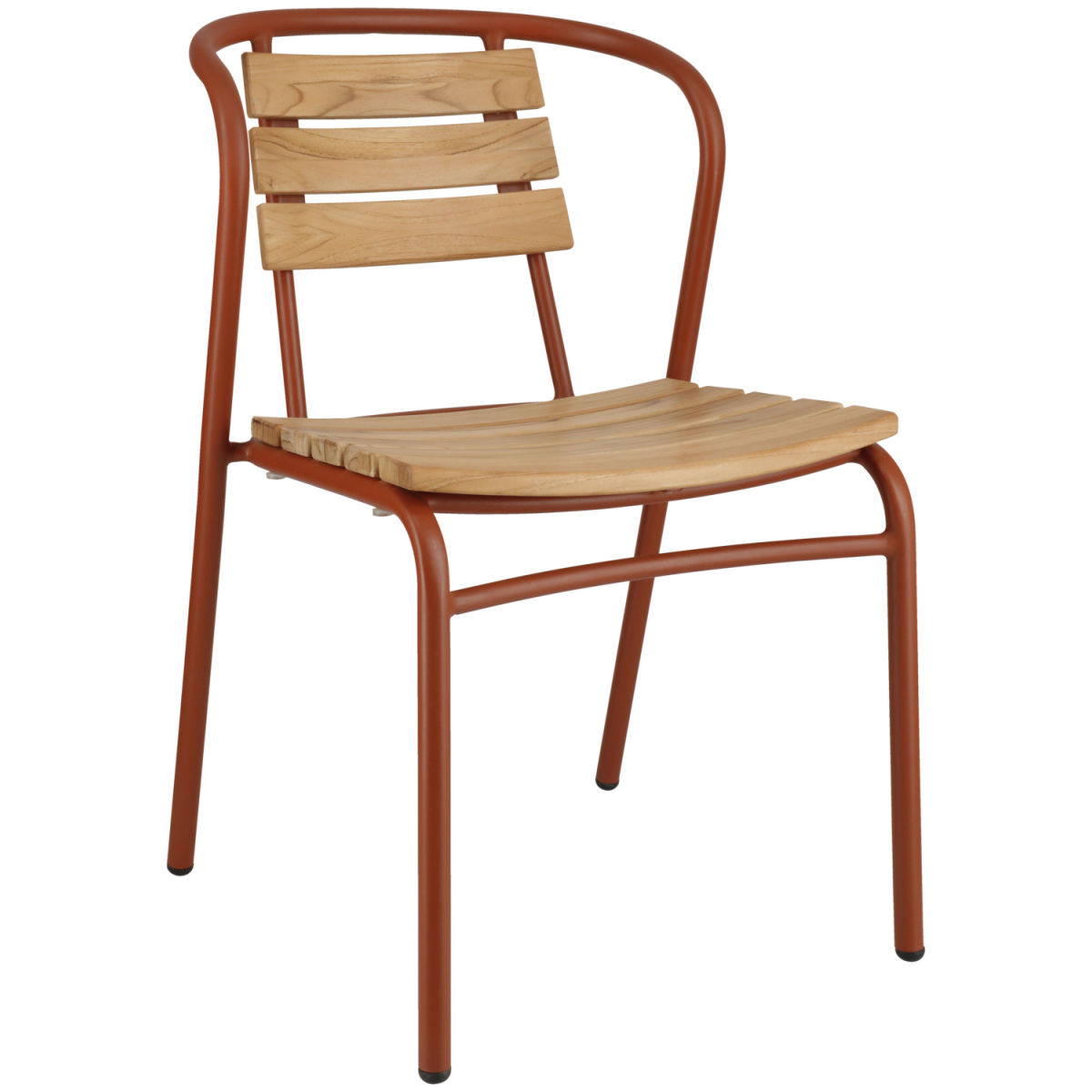 VEGA Outdoor-Teakstuhl Zolia 51x50x82 cm (BxTxH); Sitz braun, Gestell rostbraun; 2 Stück / Pack
