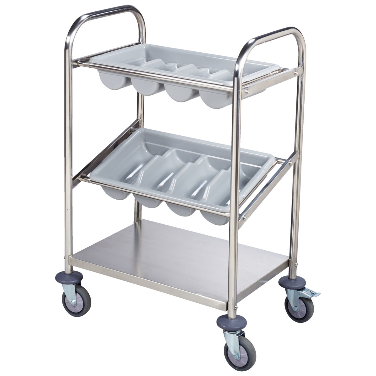 Carrello da cucina Extra PULSIVA; 63x40x94 cm (LxPxH); argento/grigio