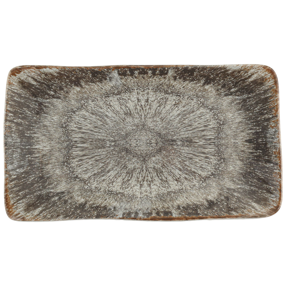 Piatto da portata Iris Porland; 28.2x15.1x2.4 cm (LxLxH); grigio/marrone; rettangolare; 2 pz. / confezione