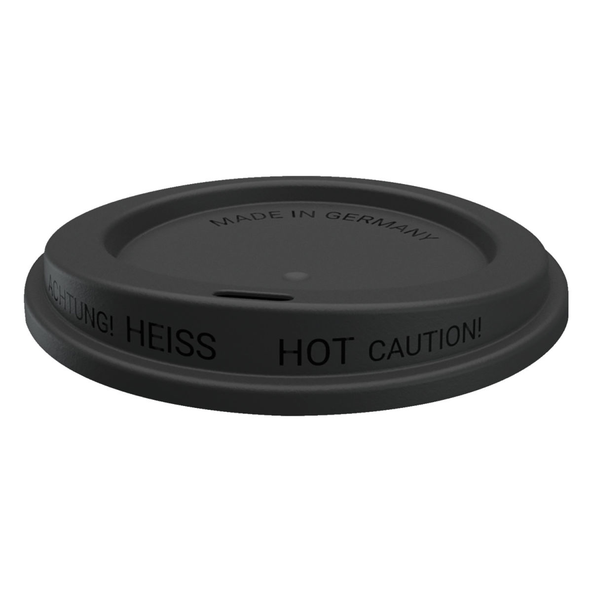 Coperchio Michigan per tazze riutilizzabili elasto REuse; 7.9x1.5 cm (ØxH); nero; 25 pz. / confezione