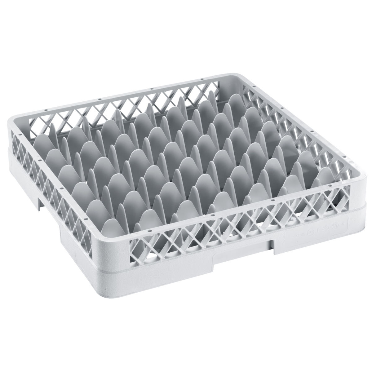 Cestello lavastoviglie per bicchieri 49 scomparti PULSIVA; 50x50x10 cm (LxPxH); grigio