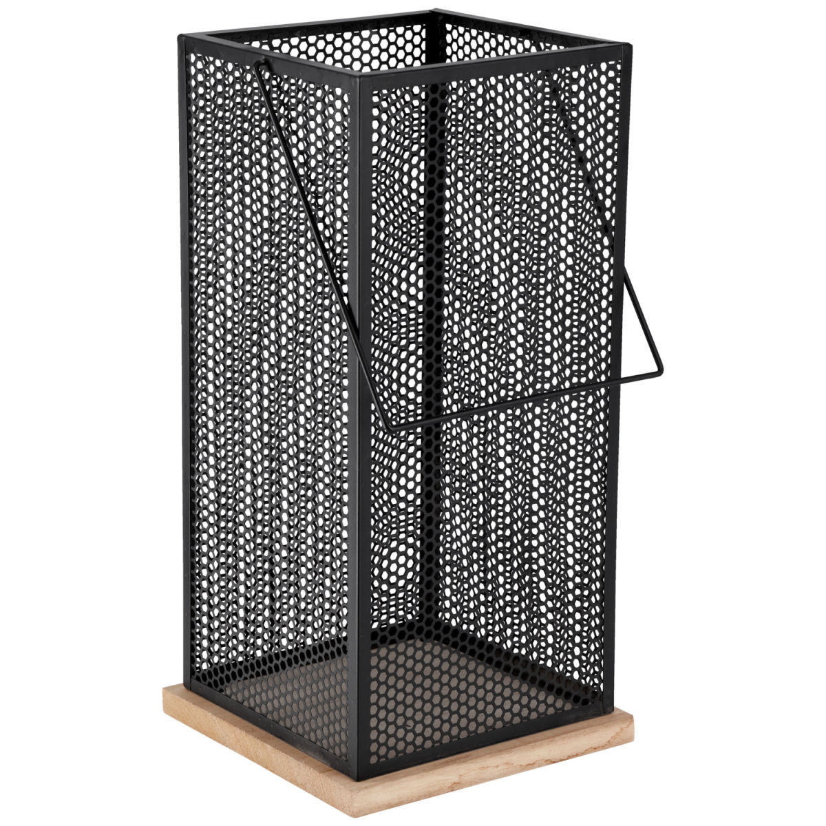 Lanterna Cennet VEGA; 22x22x46 cm (LxLxH); marrone/nero