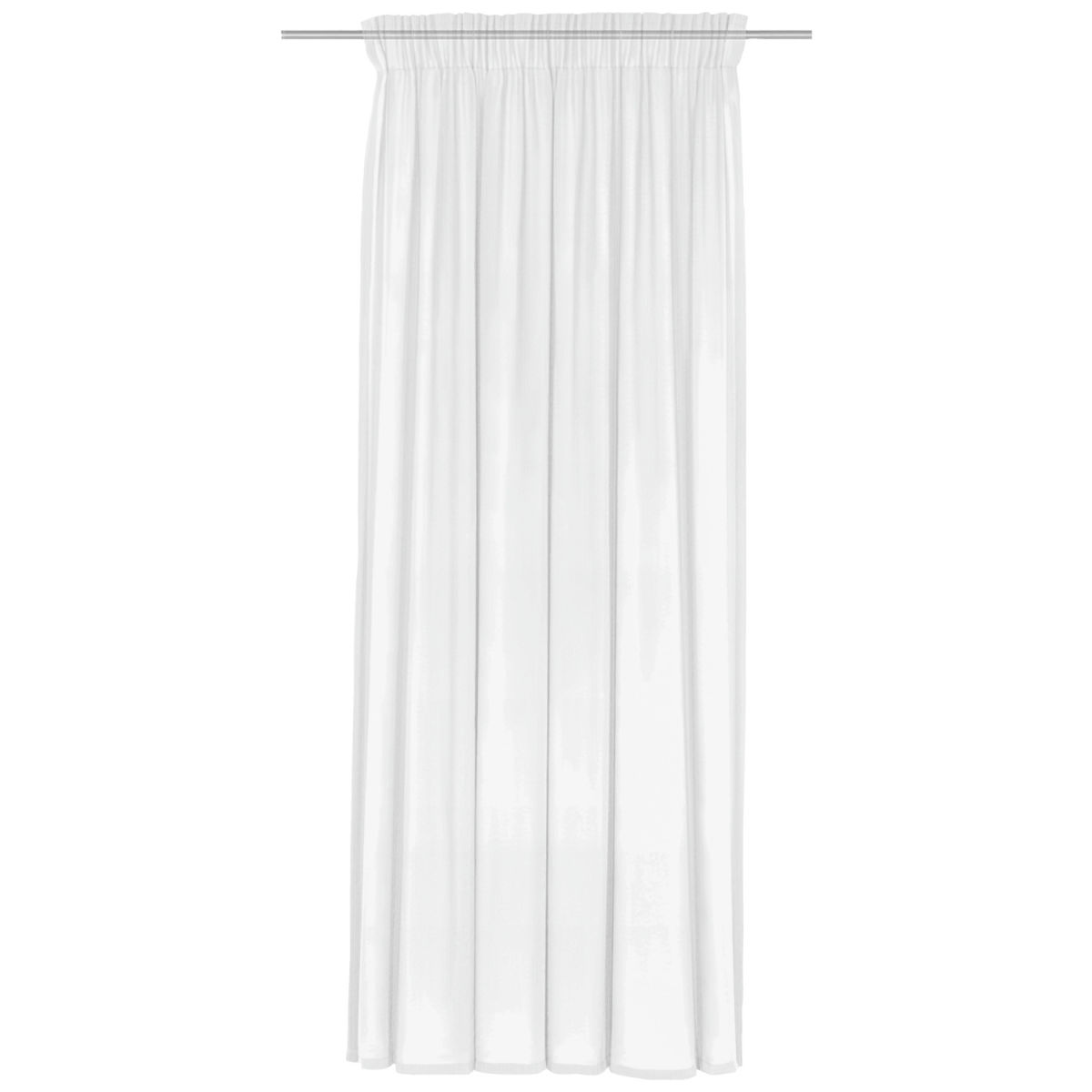 Tenda trasparente Quarz Nastro a penna ERWIN M.; 450x145 cm (LxH); bianco/trasparente