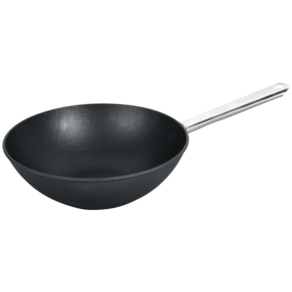 Sartén Wok VEGA; 30x10 cm (ØxAt); negro; redonda