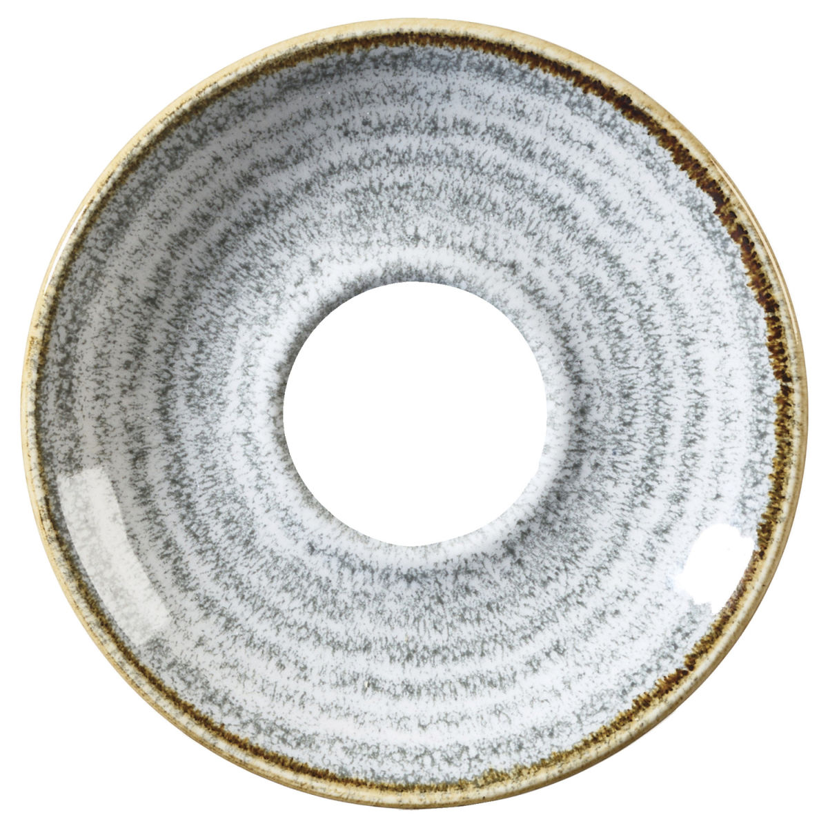 Piattino espresso Studio Prints Stone Grey Churchill; 11.8 cm (Ø); grigio chiaro/marrone; rotonda; 12 pz. / confezione