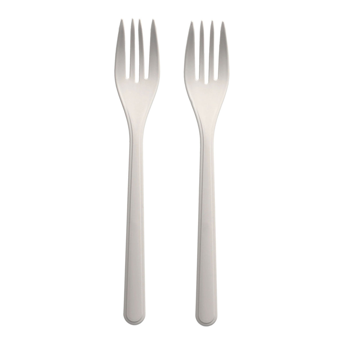 Forchetta riutilizzabile Bio-PP PAPSTAR; 18.5 cm (L); bianco; 1000 pz. / Pacco