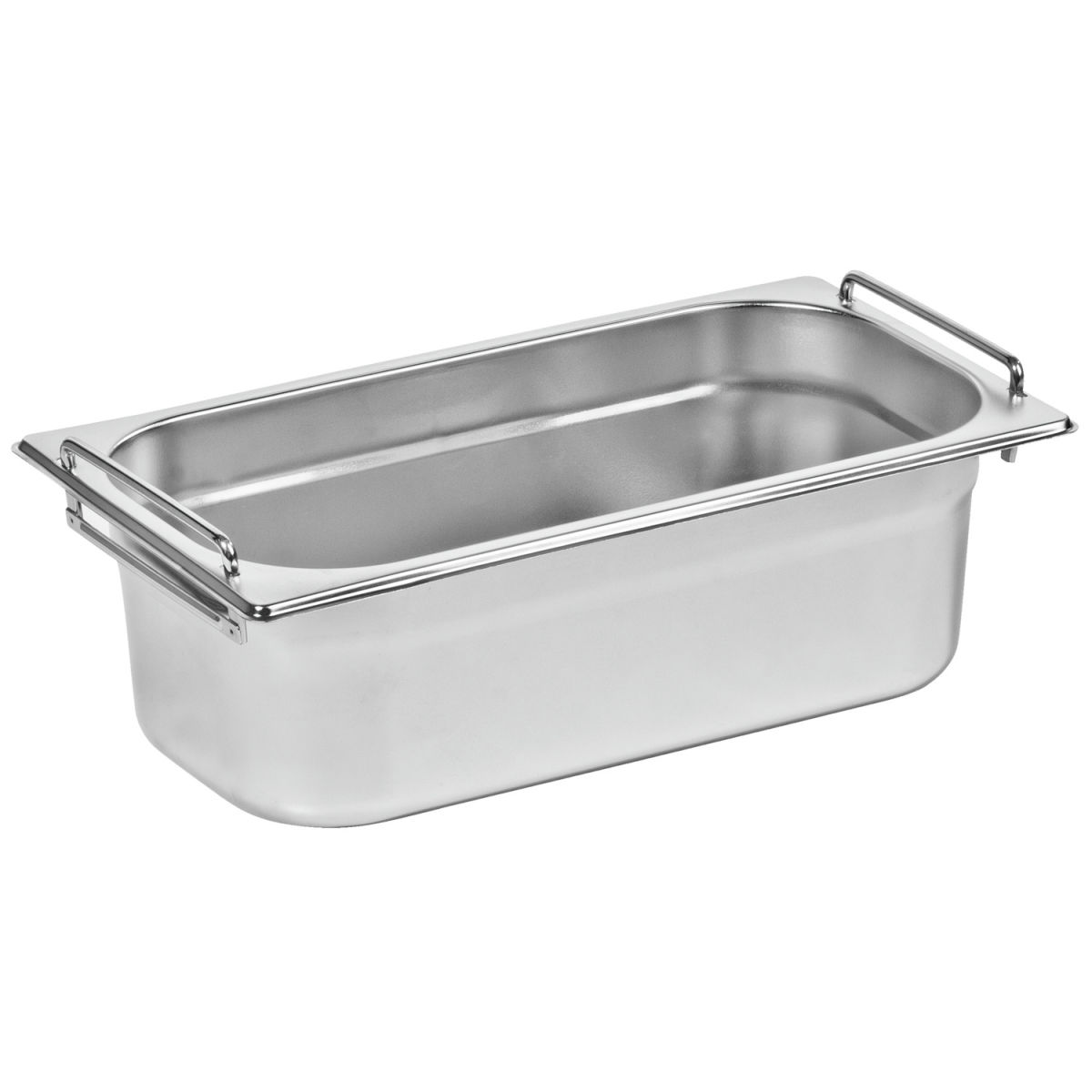 Cubeta GN Premium con asas 1/3 VEGA; Medida GN 1/3, 4500ml, 32.5x17.5x10 cm (LgxAnxProf); plateado